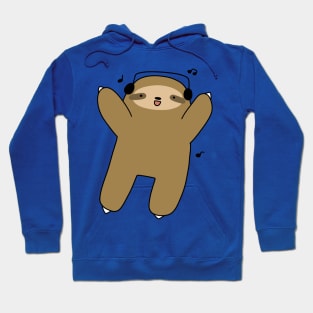 Dancing Headphones Sloth Hoodie